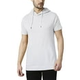 thumbnail image 1 of Hat and Beyond Men's Casual Gym Workout Short Sleeve Hooded Sweatshirt, 1 of 6