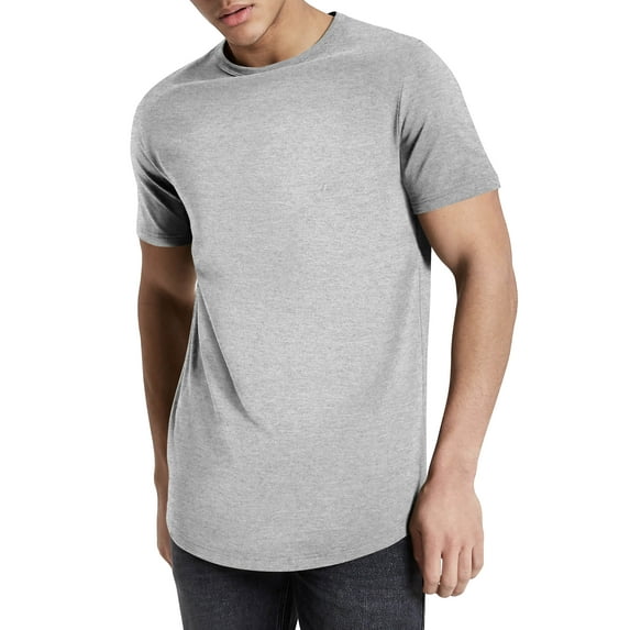 Hat and Beyond Men's Casual Hip Hop Longtailed T-Shirts