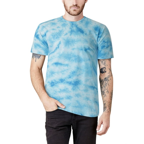 Hat and Beyond Men's Casual Hipster Round Hemline Tie Dye Short Sleeve Tee Shirt