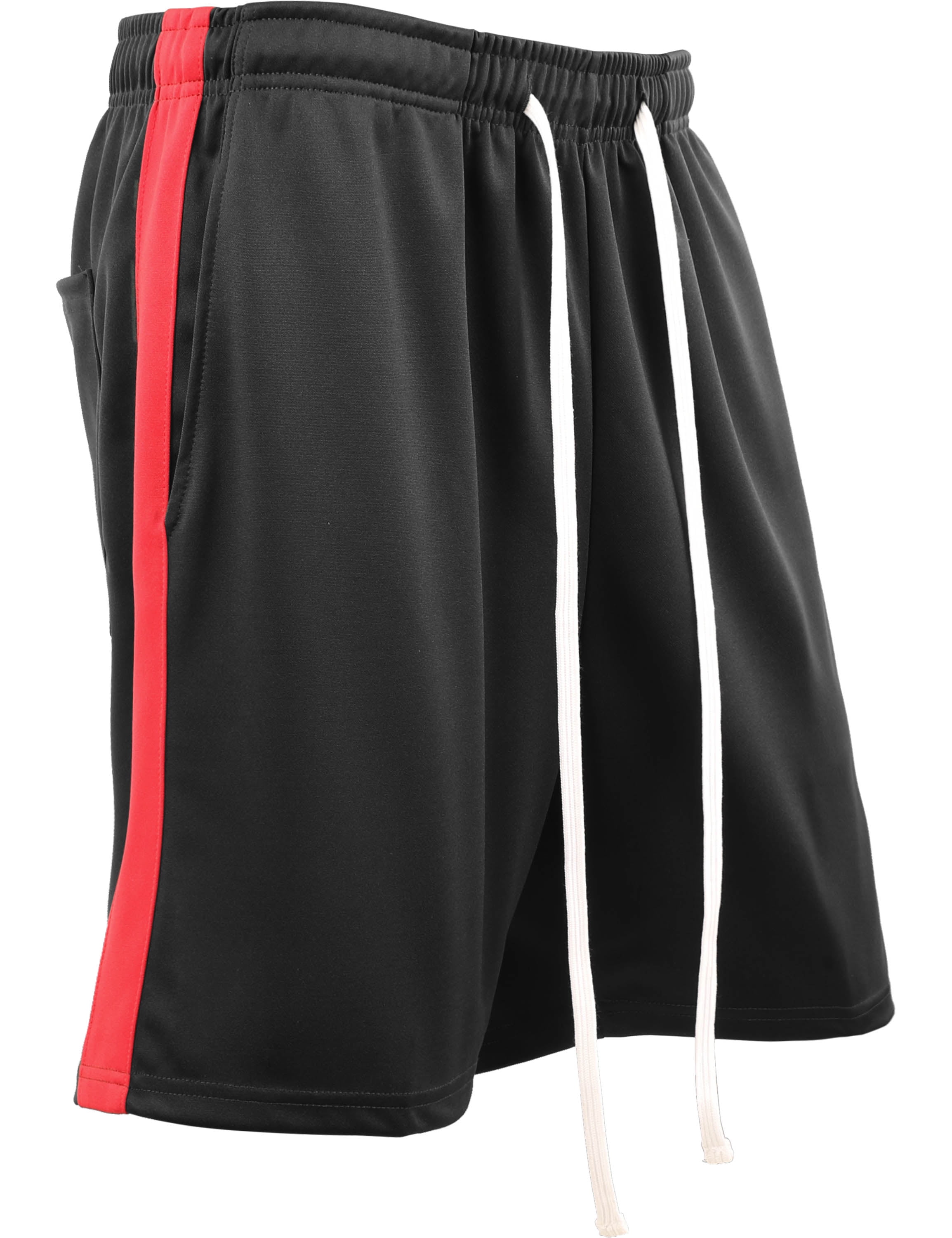 Black shorts red stripe hotsell