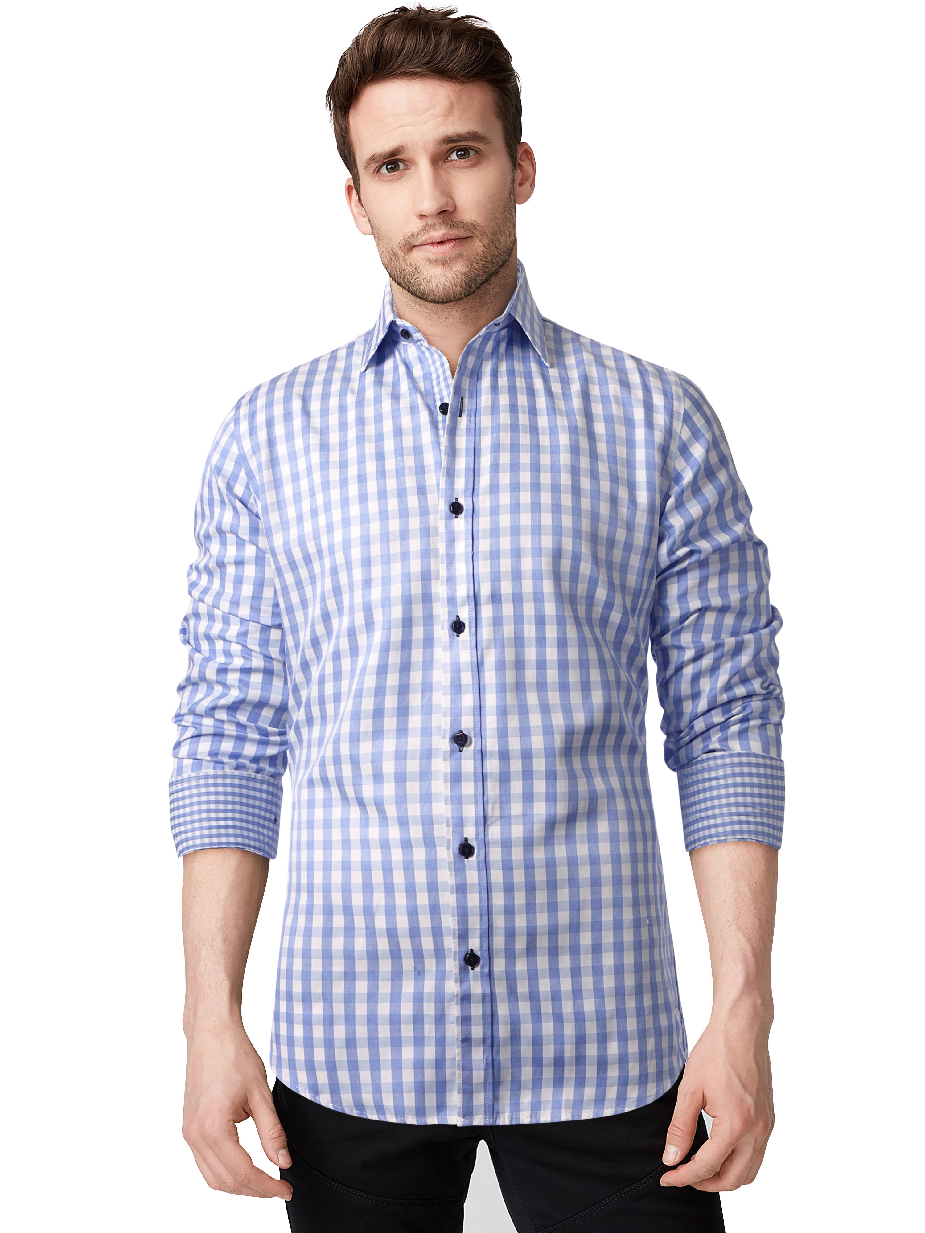 Hat and Beyond Men's Classic Button Down Long Sleeve Dress Slim