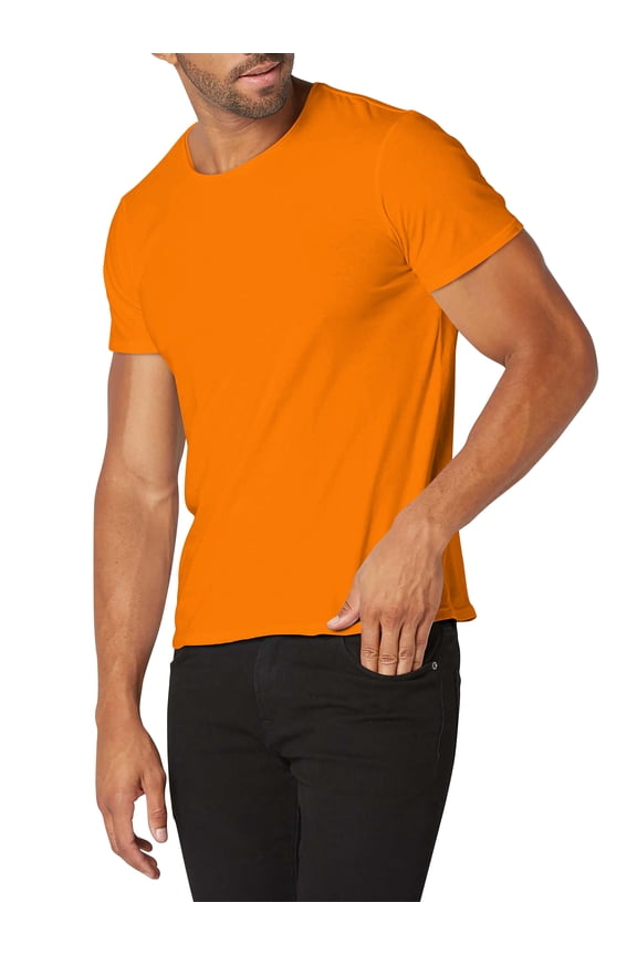 Men's Comfort Premium Basic Cotton Crew Neck Short Sleeve T-Shirts, up to size 5XL