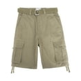 thumbnail image 1 of Hat and Beyond Men's Comfort Utility Multi Pockets Twill Cargo Shorts with Belt, 1 of 3