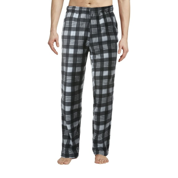 Hat and Beyond Men's Cozy Straight Fit Fuzzy Knit Homewear Plaid Flannel Pajama Pants