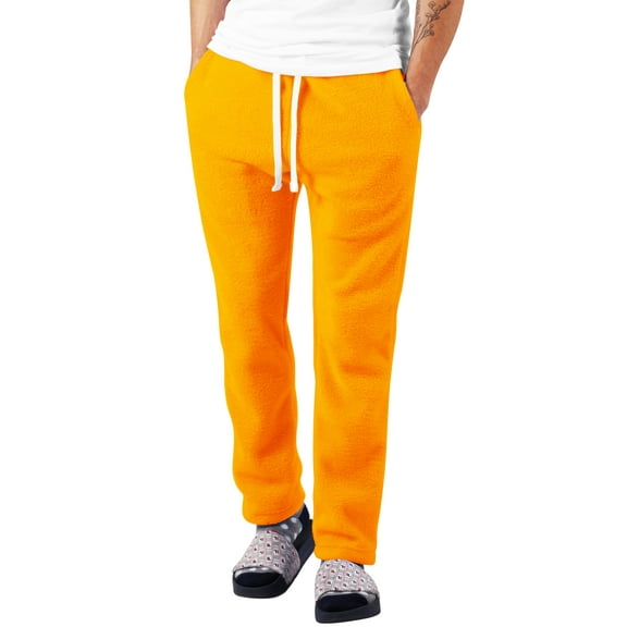 Hat and Beyond Men's Cozy Sweatpants Straight Fit Fuzzy Knit Fleece Pants