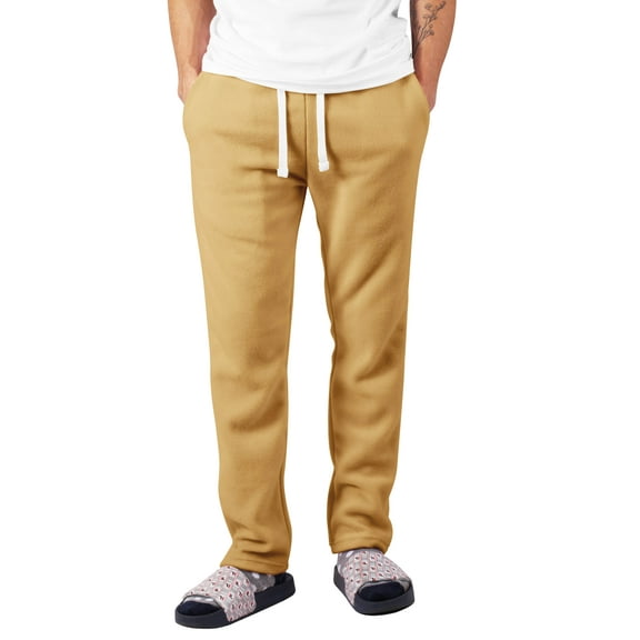 Hat and Beyond Men's Cozy Sweatpants Straight Fit Fuzzy Knit Fleece Pants