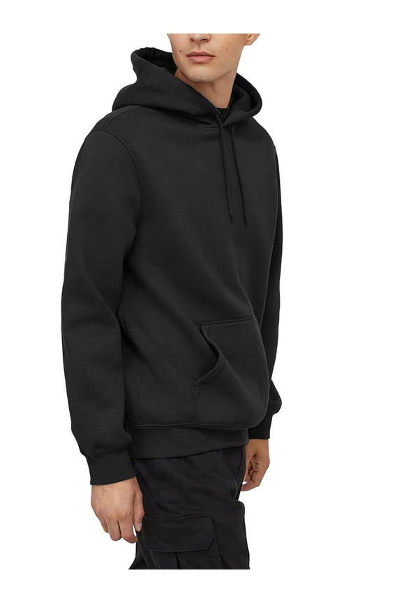 Men's Customizable Lightweight Pullover Hoodie 100% Cotton Face Half Moon Patch For Custom Branding