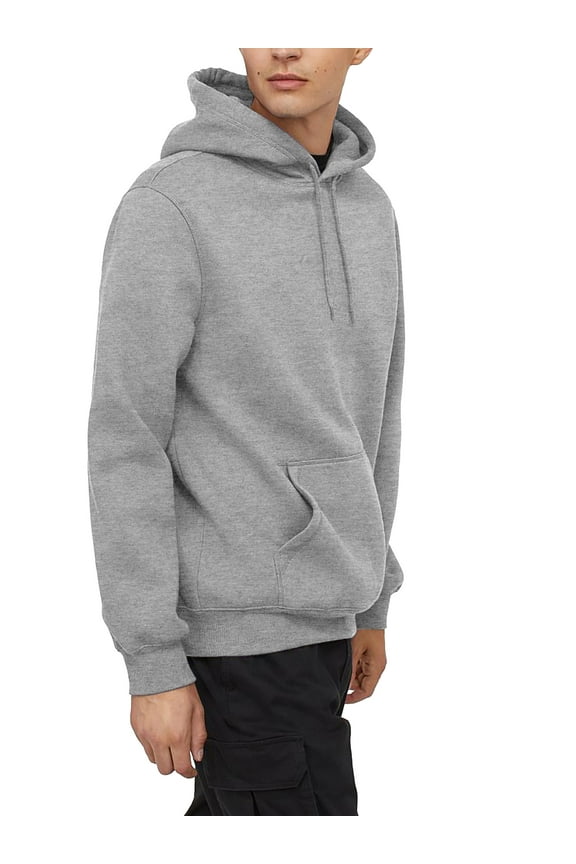 Men's Customizable Lightweight Pullover Hoodie 100% Cotton Face Half Moon Patch For Custom Branding