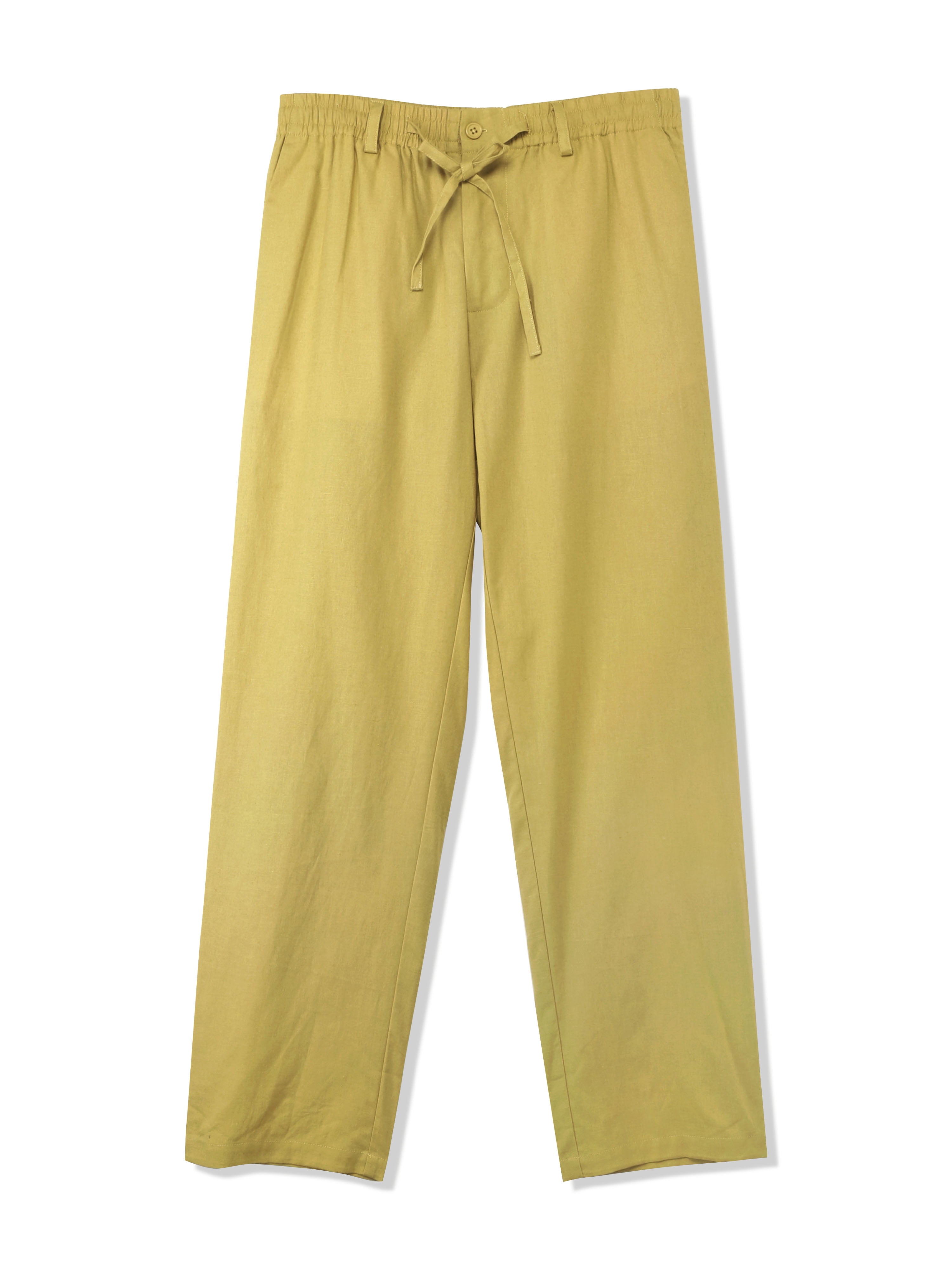 Hat and Beyond Men's Drawstring Linen Pants with Soft Skin Fabric ...