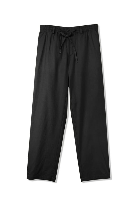 Men's Drawstring Linen Pants with Soft Skin Fabric