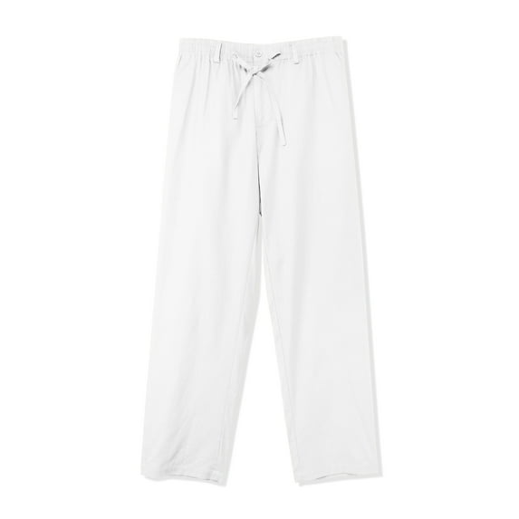 Hat and Beyond Men's Drawstring Linen Pants with Soft Skin Fabric