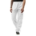 thumbnail image 1 of Hat and Beyond Men's Heavyweight Fleece Cargo Sweatpants with Multi Pockets, 1 of 4
