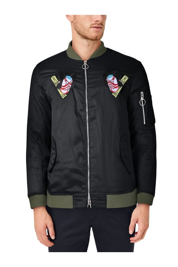 Men's Heavyweight Traditional Japanese Lore Patch Bomber Jacket