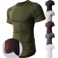 thumbnail image 1 of Hat and Beyond Men's Hip Hop Longtail Slim Fit Crew Neck Tee Shirts with Side Zipper, 1 of 5
