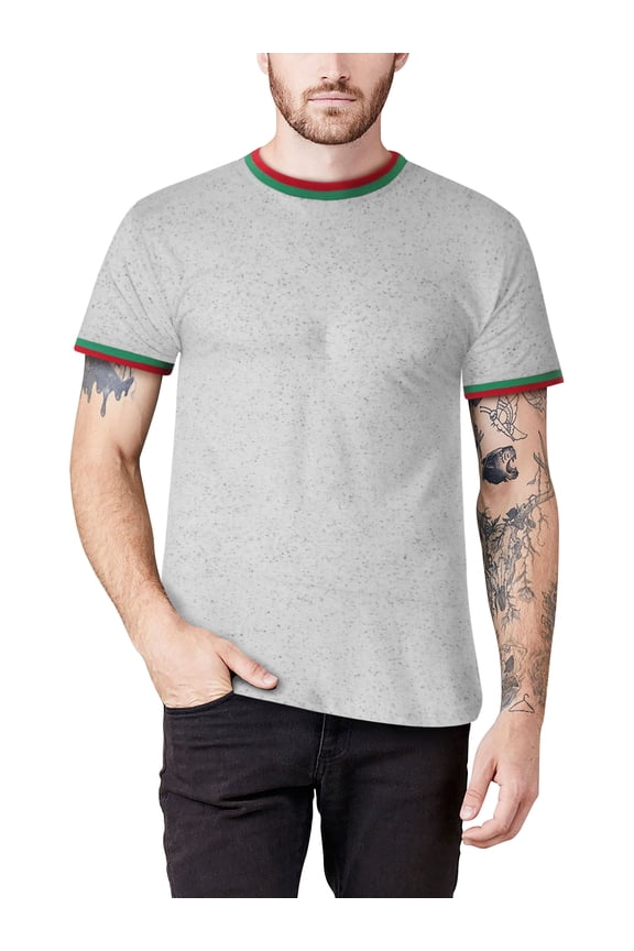 Men's Hipster Designer Brand Colored Short Sleeve Side Zipper T Shirt