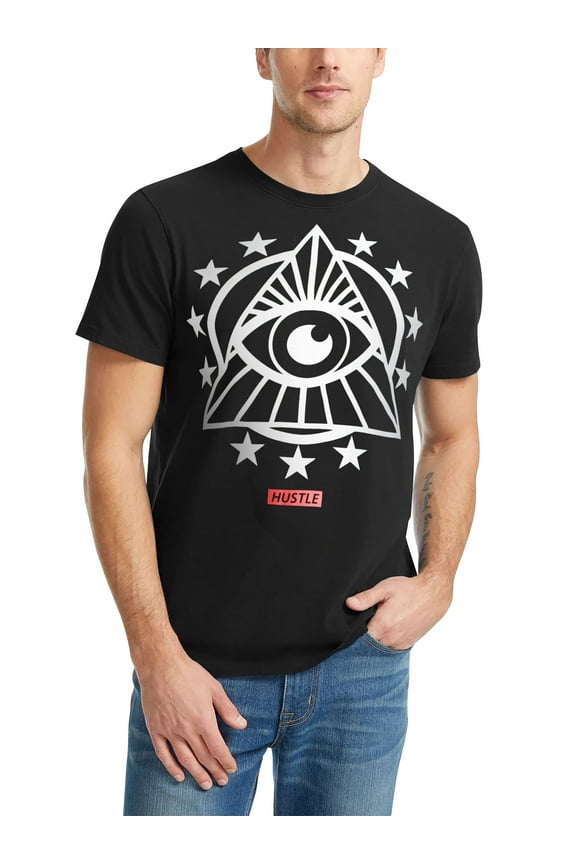 Men's Image Print The Eye of Providence All Seeing Eye Short Sleeve Crew Neck Tee Shirt