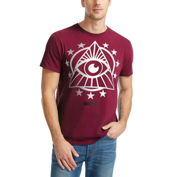 Hat and Beyond Men's Image Print The Eye of Providence All Seeing Eye Short Sleeve Crew Neck Tee Shirt