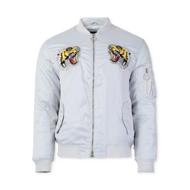 Hat and Beyond Men's Legendary Japanese Asian Folklore Embroidered Patch Bomber Jacket