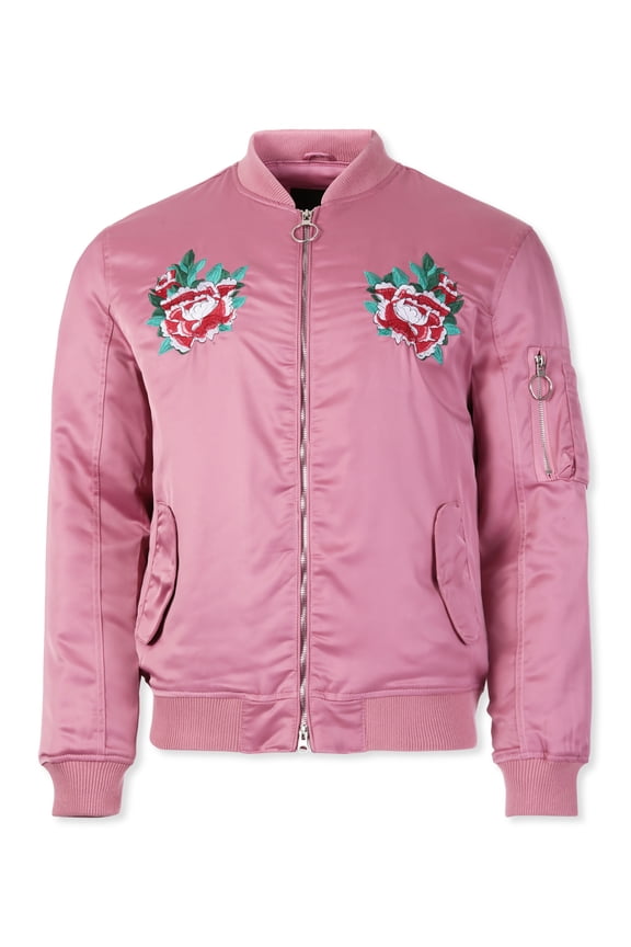 Men's Legendary Japanese Asian Folklore Embroidered Patch Bomber Jacket