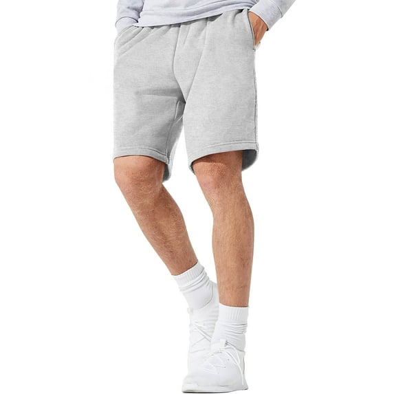 Hat and Beyond Men's Lightweight Brushed Fleece Elastic Sweat Shorts with Pockets