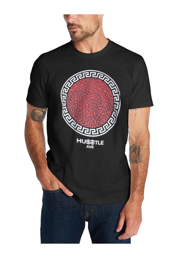 Men's Lightweight Image Print Abstract Circle Pattern Tee Shirt
