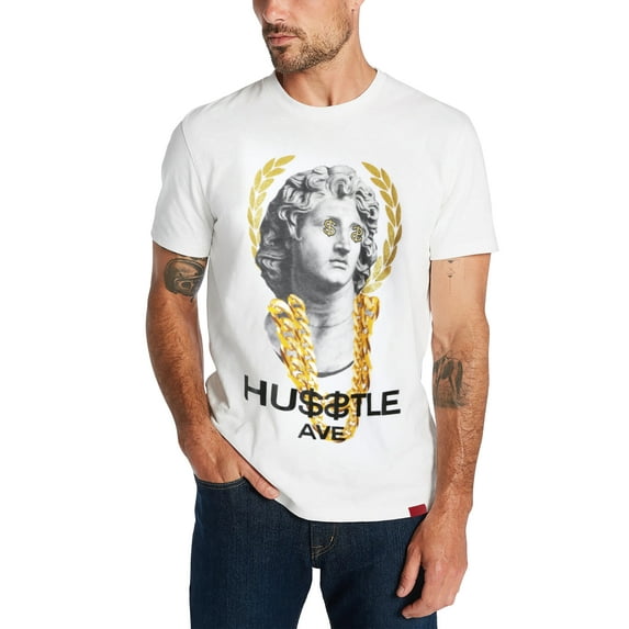 Hat and Beyond Men's Lightweight Image Print Golden Wreath Short Sleeve Tee Shirt