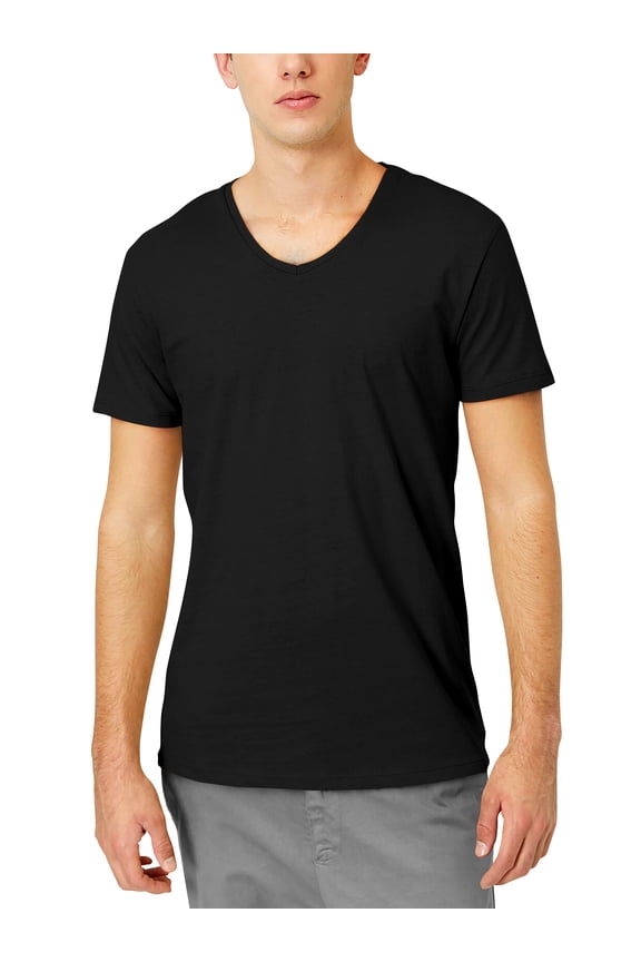 Men's Lightweight V Neckline Blended Cotton Tee Shirt