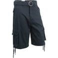 thumbnail image 1 of Hat and Beyond Men's Loose Fit Twill Multi Pocket Cargo Shorts with Belt, 1 of 4