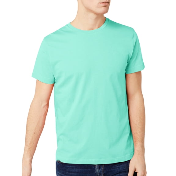 Hat and Beyond Men's Organic Premium Fitted Double Stitch Hemline Short Sleeve T Shirt