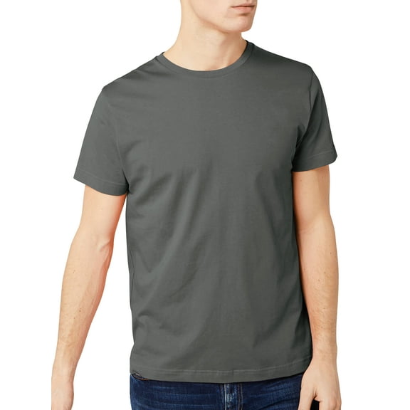 Hat and Beyond Men's Organic Premium Fitted Double Stitch Hemline Short Sleeve T Shirt