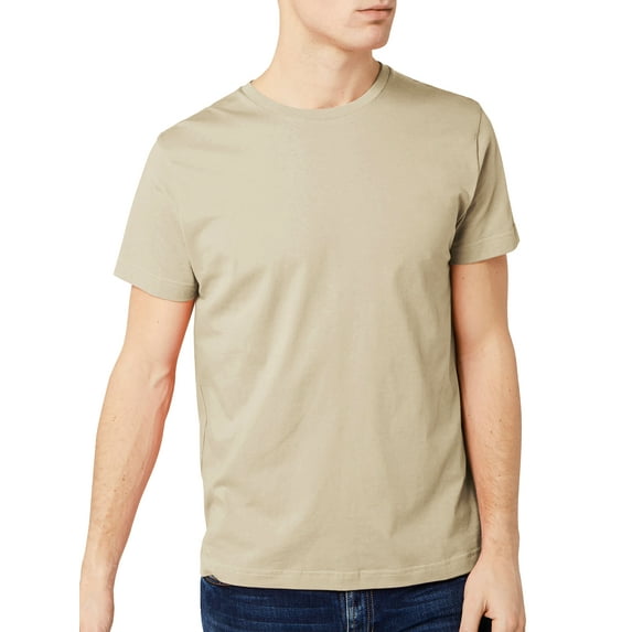 Hat and Beyond Men's Organic Premium Fitted Double Stitch Hemline Short Sleeve T Shirt