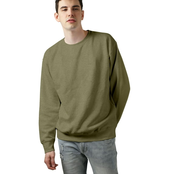 Hat and Beyond Men's Premium Brushed Cotton Fleece Crewneck Sweatshirts