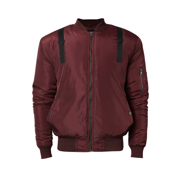 Hat and Beyond Men s Premium Lightweight Skinny Fit Padded Bomber Jacket