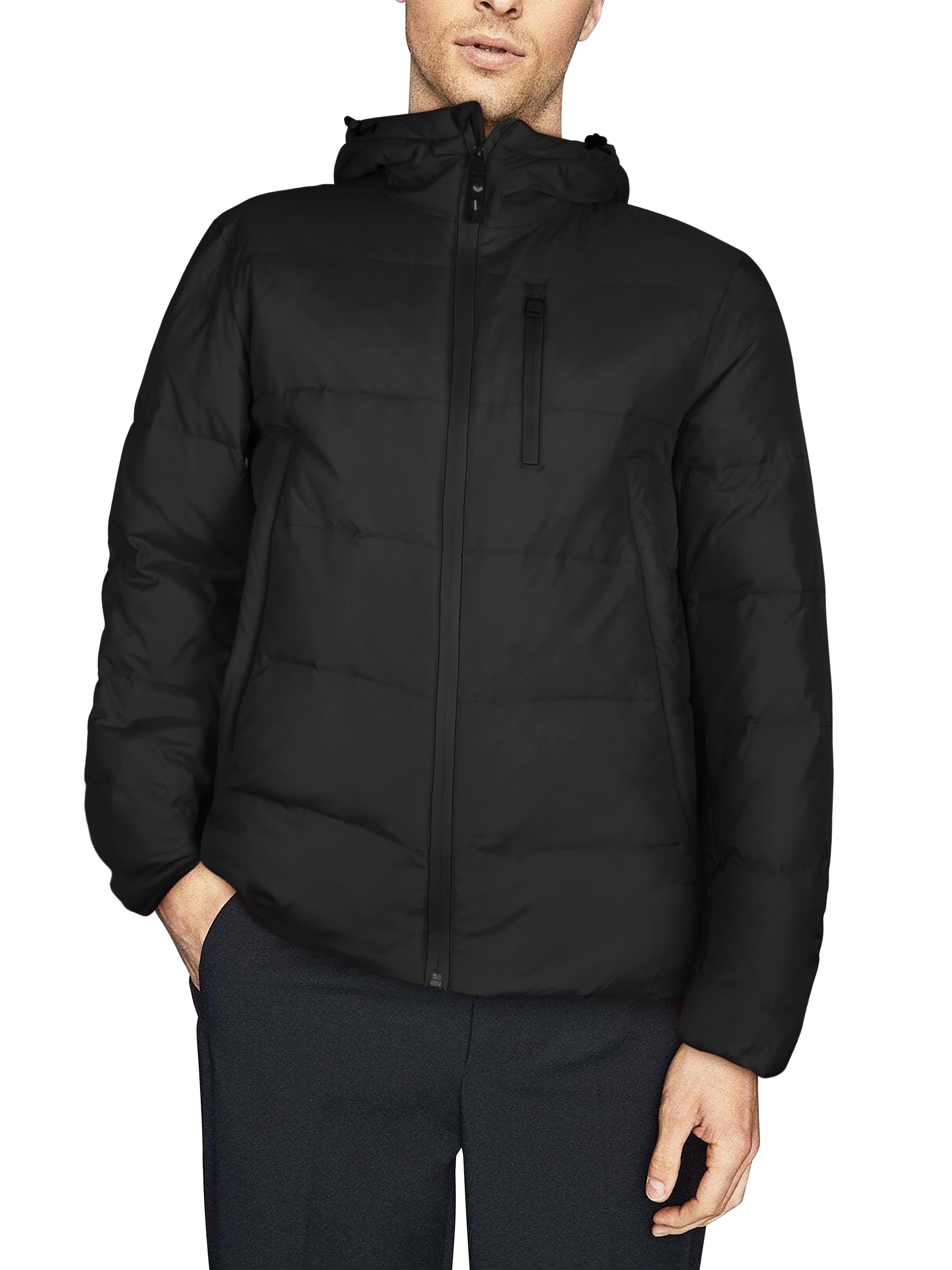 Cuff Closure Jacket Hat and Beyond Men's Premium Parka Hooded Jacket with Zipper Closure ...