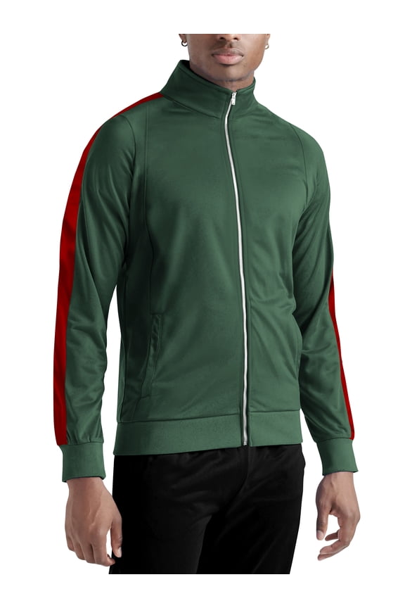 Men's Retro Track Jacket Street Urban Hip Hop Training Workout Jacket
