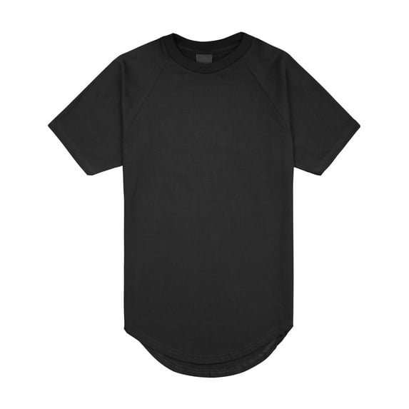 Hat and Beyond Men's Short Sleeve Crew Neck Curved Hem Raglan T-Shirts