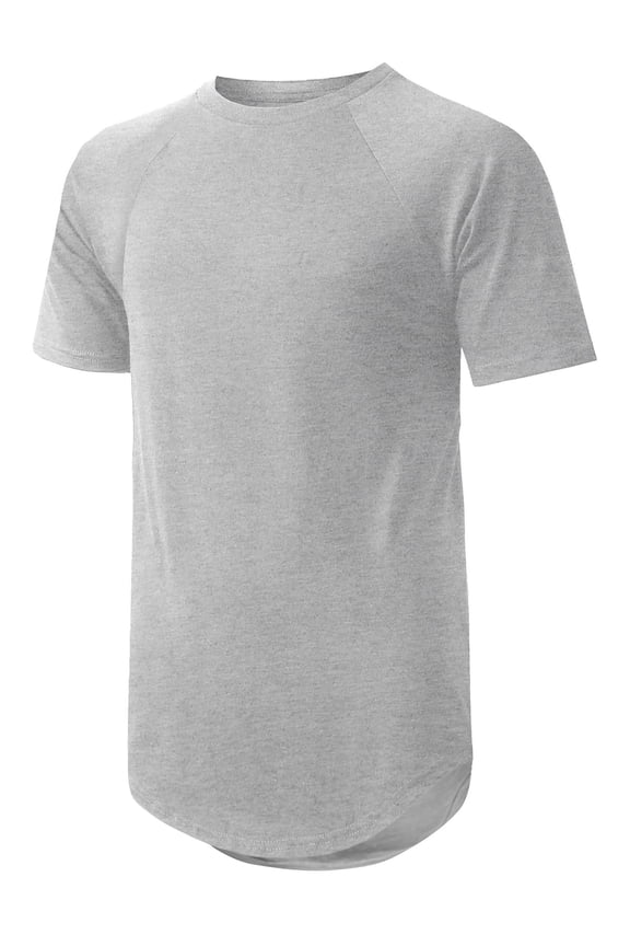 Men's Short Sleeve Longline Raglan T-Shirts