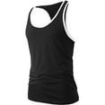 thumbnail image 1 of Hat and Beyond Men's Slim Fit Contrast Binding Racer Back Tank Top, 1 of 4