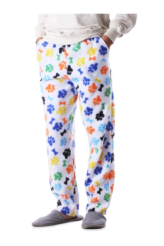 Men's Soft Plush Teddy Brushed Pajama Pants with Characters
