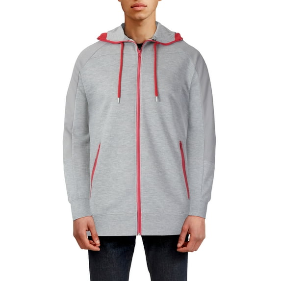 Hat and Beyond Men's Sport Dry Fit Mesh Color Accent Zipper Hooded Sweater