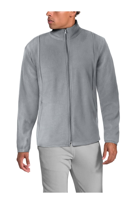 Men's Ultra Soft Polar Fleece Full Zip Side Pockets Breathable Jacket