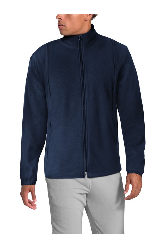 Men's Ultra Soft Polar Fleece Full Zip Side Pockets Breathable Jacket