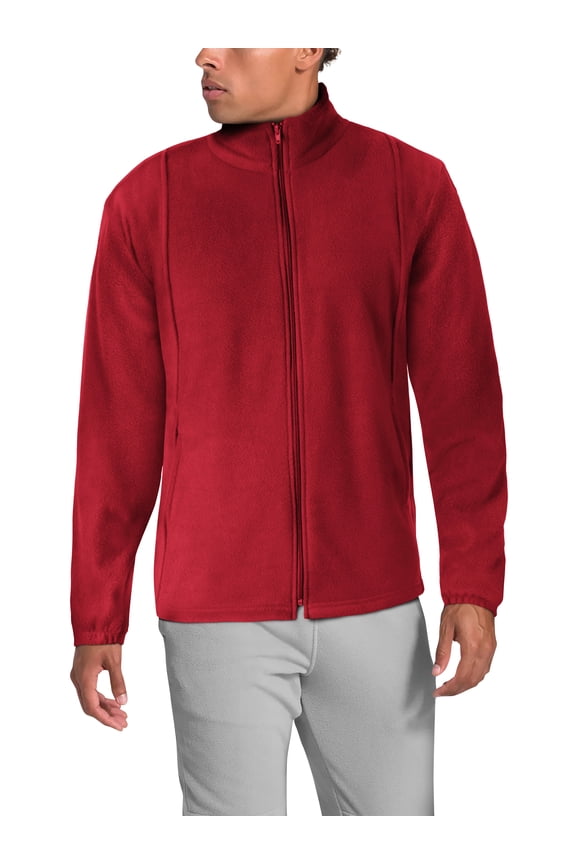 Men's Ultra Soft Polar Fleece Full Zip Side Pockets Breathable Jacket