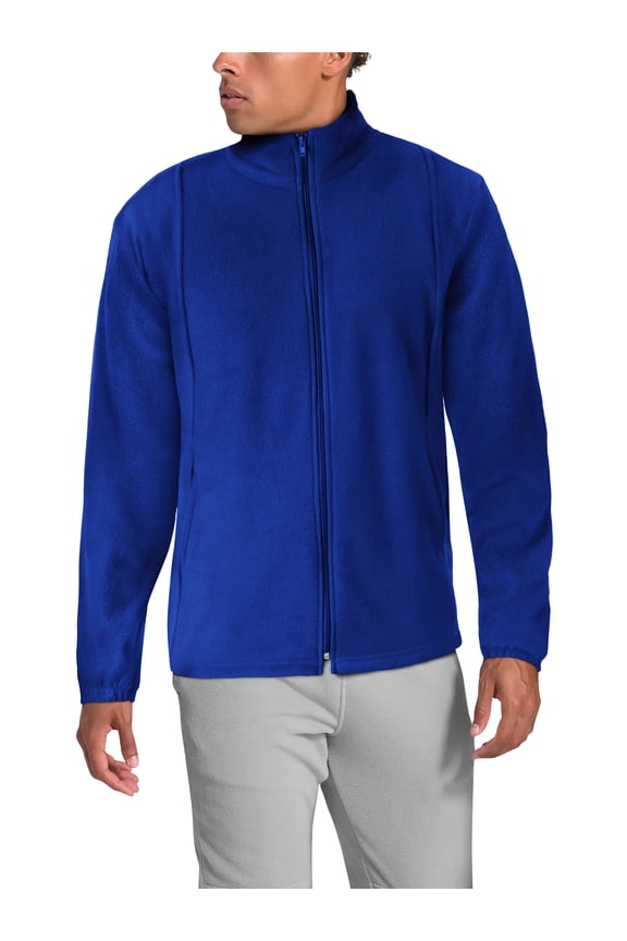 Men's Ultra Soft Polar Fleece Full Zip Side Pockets Breathable Jacket