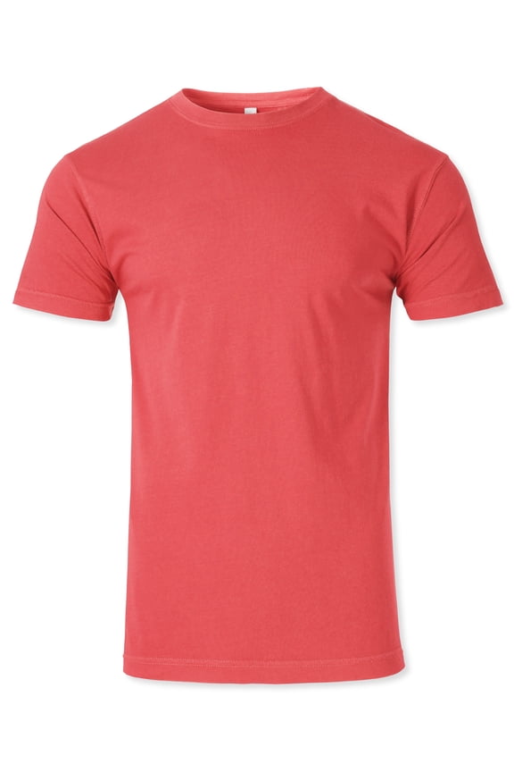Men's Vintage Dyed Natural Cotton Casual Short Sleeve Tee Shirt