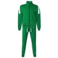 thumbnail image 1 of Hat and Beyond Mens Active Casual Track Jacket Jogger Two Tone Combo Set Sweatsuit, 1 of 5