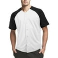 thumbnail image 1 of Hat and Beyond Mens Button Down Baseball Two Tone Tee Hip Hop Fashion Inspired Raglan Athletic Fit Jersey, 1 of 6