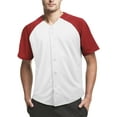 thumbnail image 1 of Hat and Beyond Mens Button Down Baseball Two Tone Tee Hip Hop Fashion Inspired Raglan Athletic Fit Jersey, 1 of 6