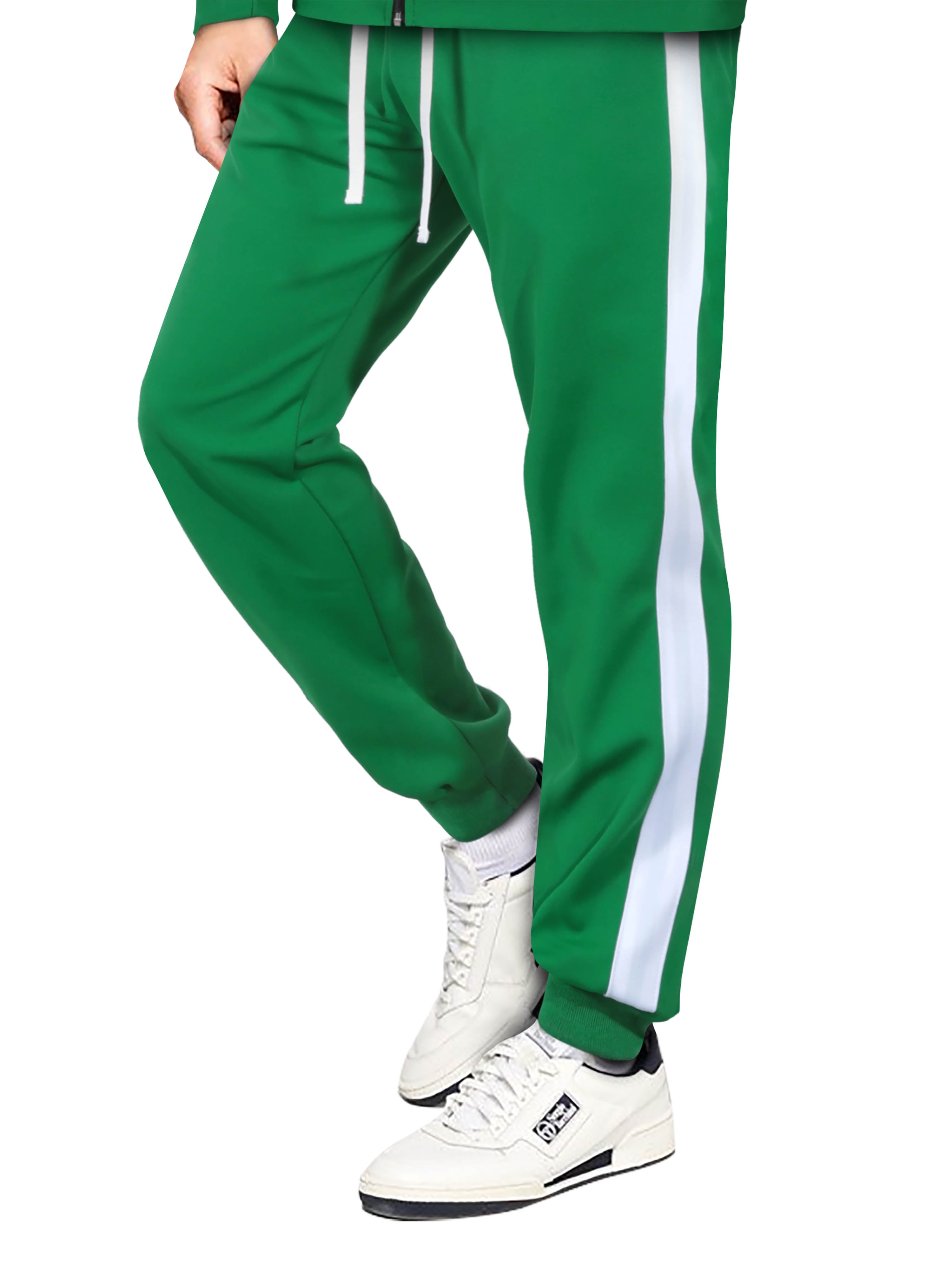Hat and Beyond Mens Casual Two Tone Oversized Striped Athleisure Sweat  Jacket Pants Tracksuit - Walmart.com