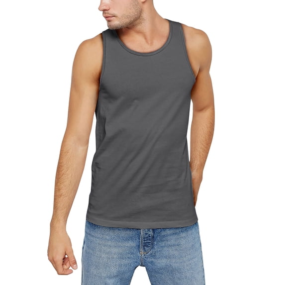 Hat and Beyond Mens Classic Athletic Solid Jersey Tank Top Casual T shirts, Up to Size 3XL